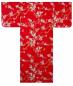 Preview: Kimono Schmetterling & Kirschblüten rot 137cm